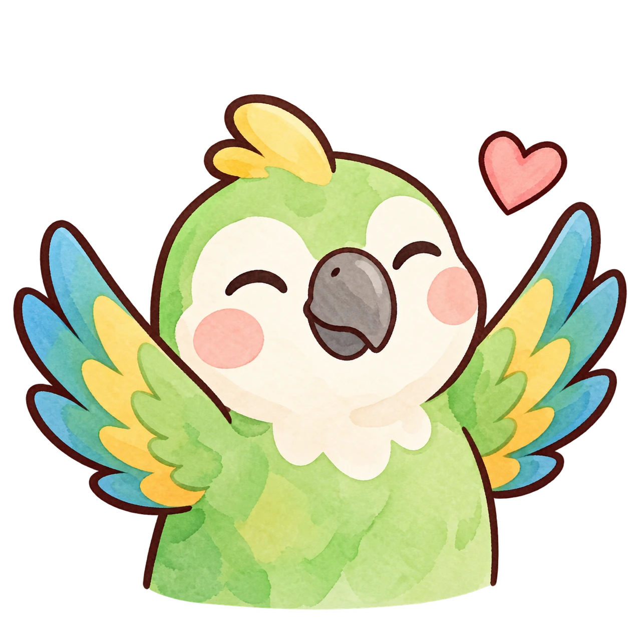 Bedline’s happy parrot celebrating a quieter night.